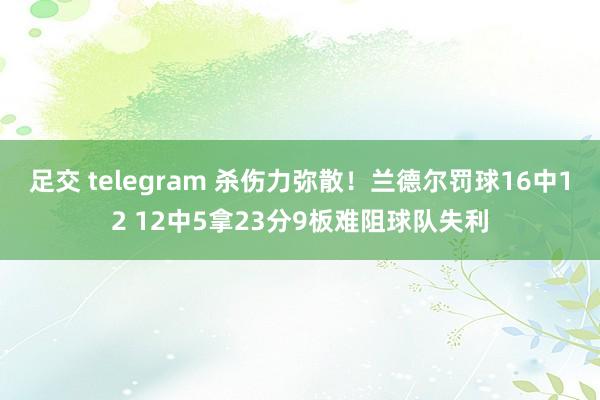 足交 telegram 杀伤力弥散！兰德尔罚球16中12 12中5拿23分9板难阻球队失利