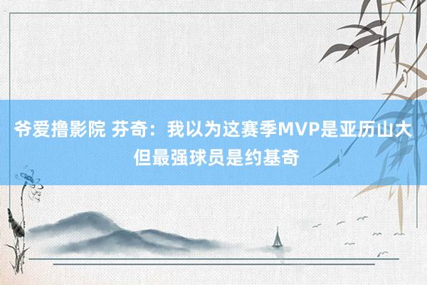 爷爱撸影院 芬奇：我以为这赛季MVP是亚历山大 但最强球员是约基奇